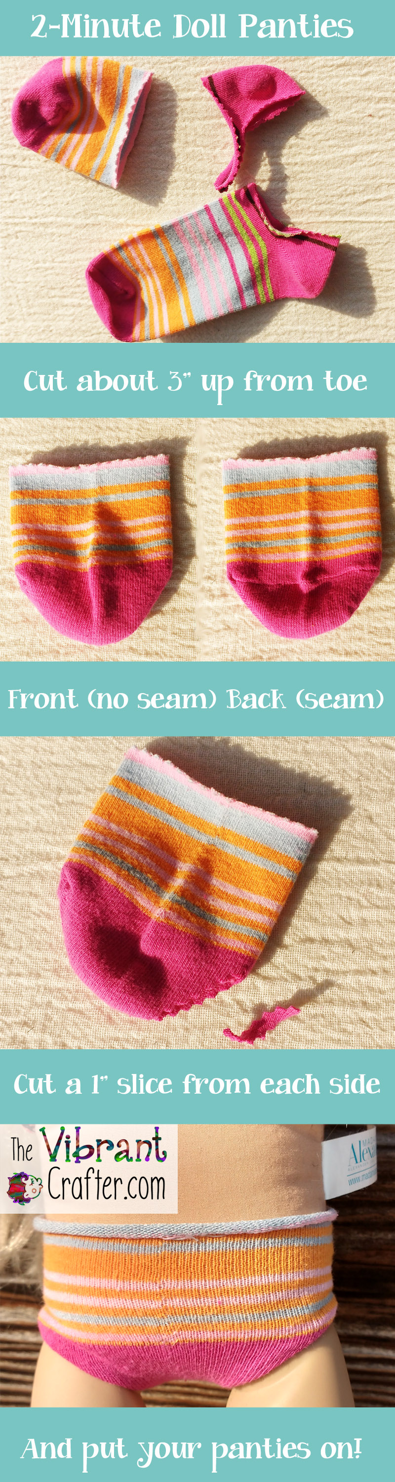 Easy No-Sew Doll Panties : 3 Steps - Instructables