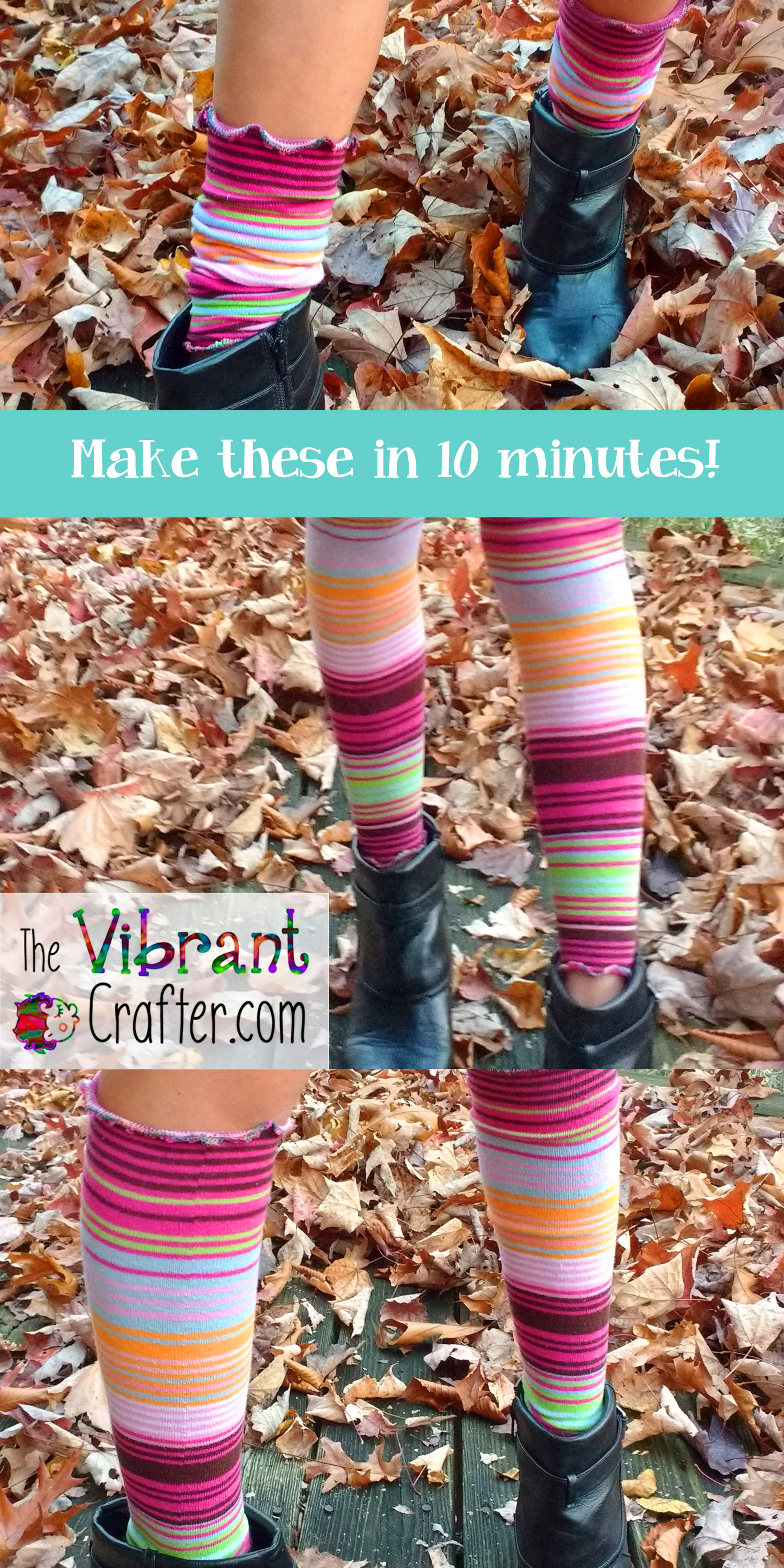 Up-cycled Leg Warmers - Scattered Thoughts of a Crafty Mom by