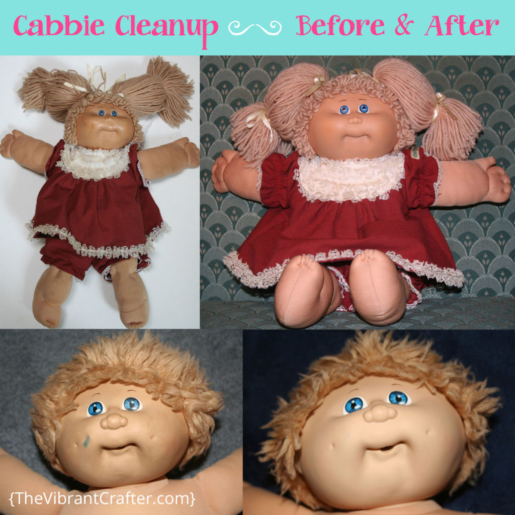how to clean a cabbage patch doll before and after pics