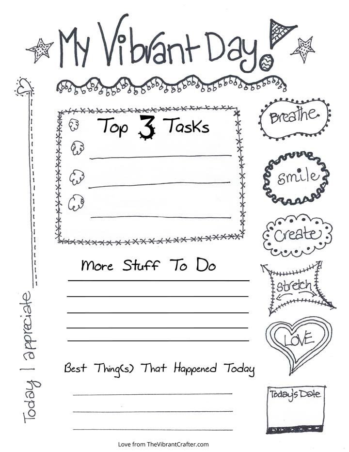 Vibrant Daily Task List