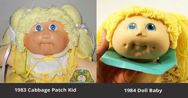 1983 Cabbage Patch Kid and 1984 Doll Baby