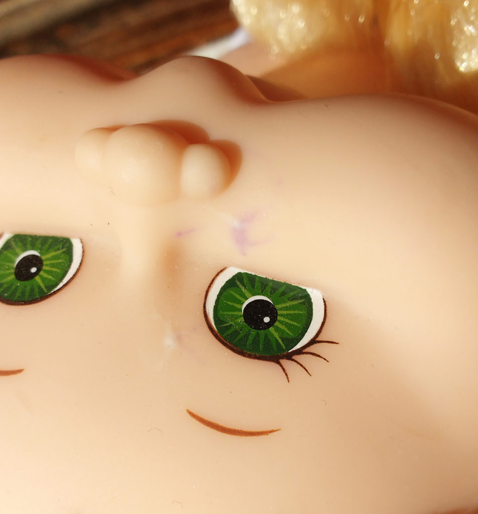 Remove ink stains from Cabbage Patch Doll